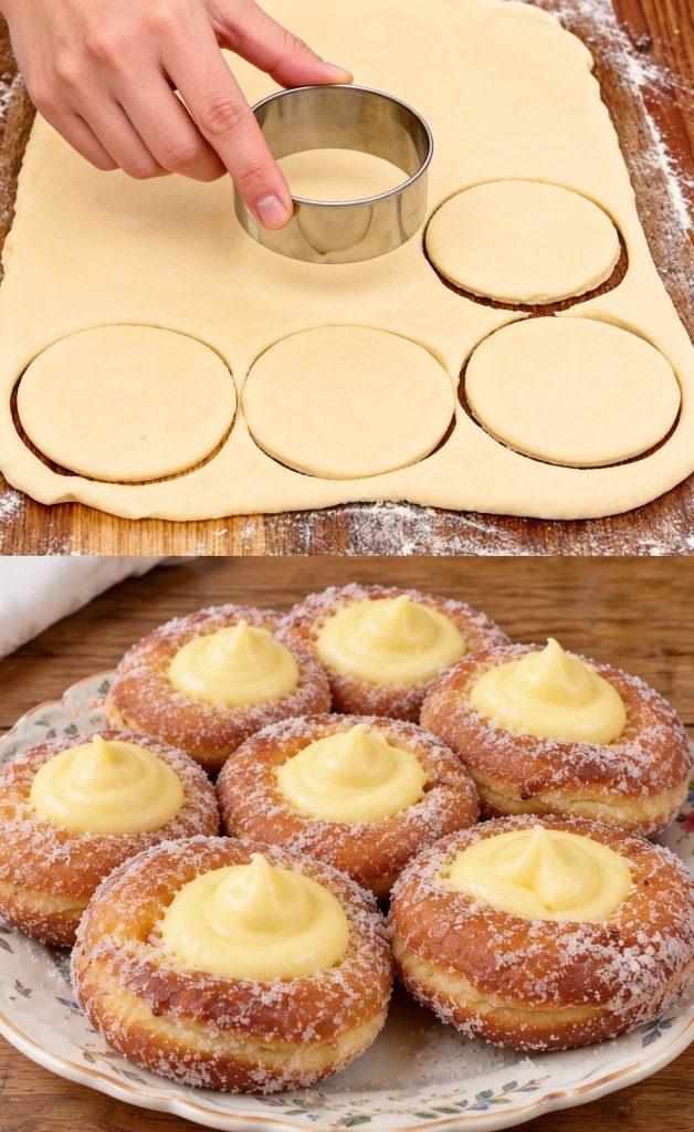 Čim legne na tanjur, prva krafna s kremom već je spremna